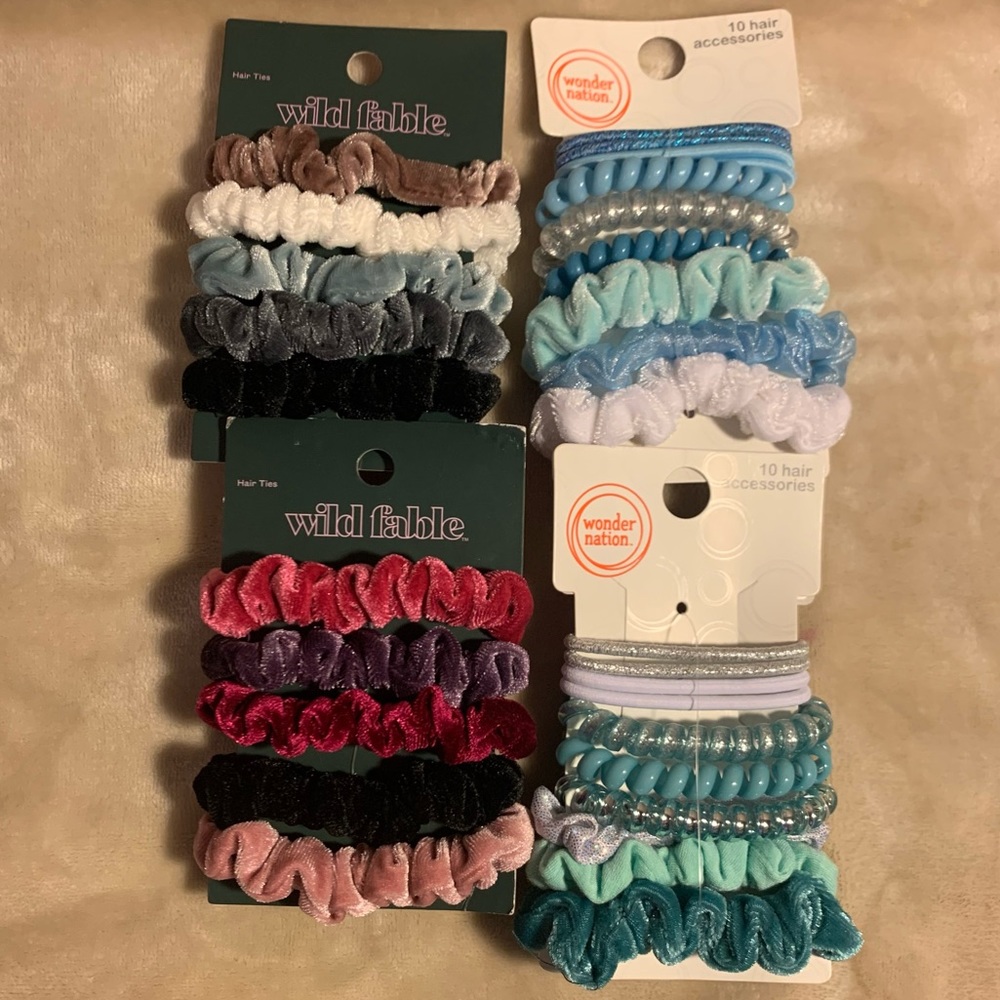 Brand New Hair Ties 4 packs total of 30
